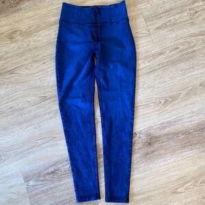 Freddy High-Waisted skinny Blue Denim zip up Leggings US 2